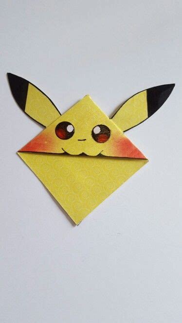 Handmade Pikachu Style Bookmark | Bookmarks handmade, Bookmark craft, Paper crafts