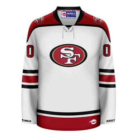 Jersey Ninja - San Francisco 49ers White Hockey Jersey