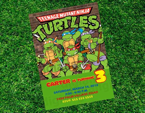 FREE Printable Ninja Turtle Birthday Party Invitations | Download Hundreds FREE PRINTABLE ...