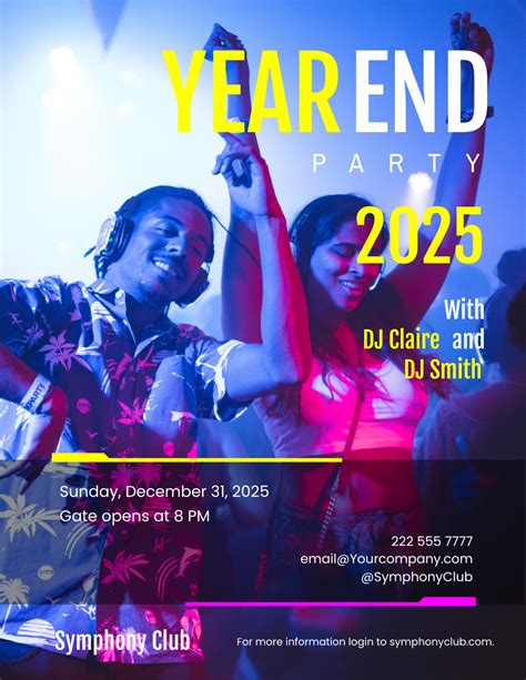 New Year Party Flyer Template - Edit Online & Download Example | Template.net
