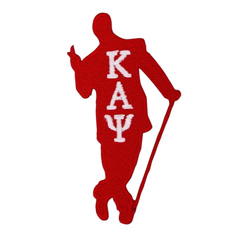 Kappa Alpha Psi Fraternity Guy w/Cane Embroidered Appliqué Patch Sew or ...