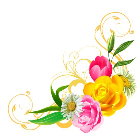 Flower Corner Clipart | Free download on ClipArtMag