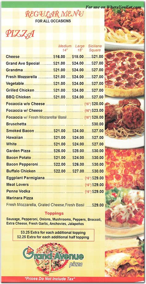 Grand Avenue Pizza Restaurant in Queens / Menus & Photos