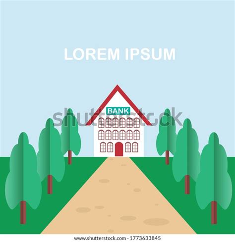 Bank Building Background Lorem Ipsum Art Stock Vector (Royalty Free) 1773633845