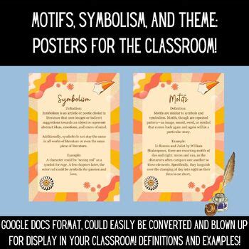 Motif, Symbolism, and Theme Posters for Classroom! | TPT