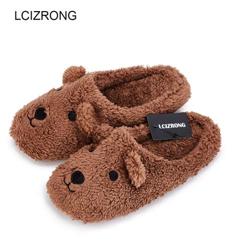 [US $8.89] LCIZRONG Brown Bear Plush Home Slippers Non-slip Large Size #bear #brown #home #large ...