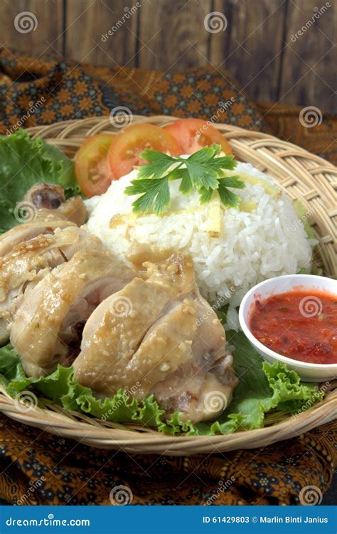 Steamed Chicken Rice stock image. Image of asia, boiled - 61429803