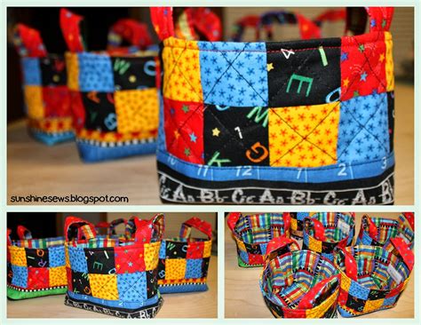 SunShine Sews...: Quilted Teacher Gift Baskets