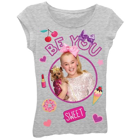 JoJo Siwa - Nickelodeon JoJo Siwa Glitter Graphic T-Shirt (Little Girls & Big Girls) - Walmart.com