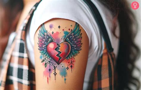 8 Simple Heart With Wings Tattoo Designs