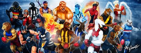 AFL Mascot Artwork by Grange Wallis : r/AFL