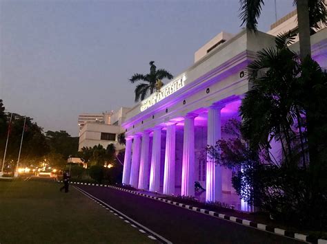 My Purple World : A Visit to Historical Gedung Pancasila, Jakarta