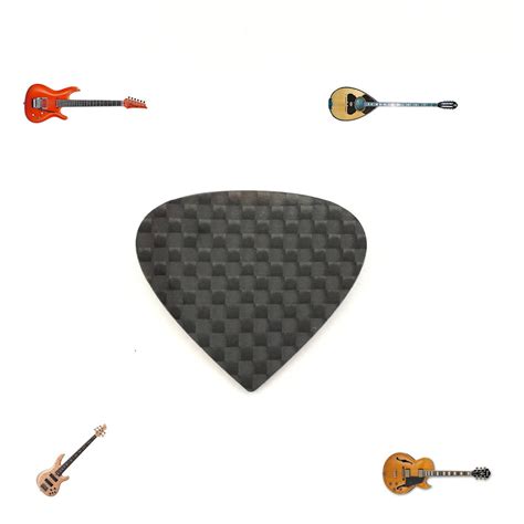 Carbon Fiber Guitar Pick Mediator Heart for Bass Lead Folk Guitar Banjo ...