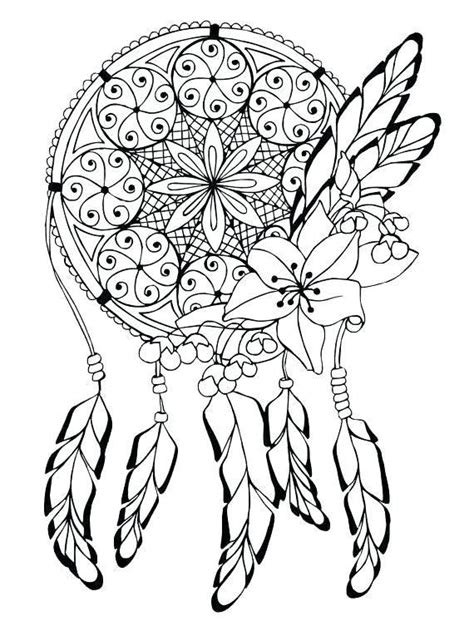 Complex Coloring Pages for Teens and Adults - Best Coloring Pages For Kids | Dream catcher ...