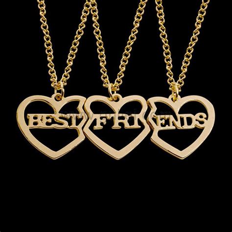 Bff Best Friends 3 Piece Necklaces Anniversary Gift | Best friend ...