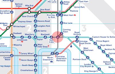 Canning Town station map - London Underground Tube