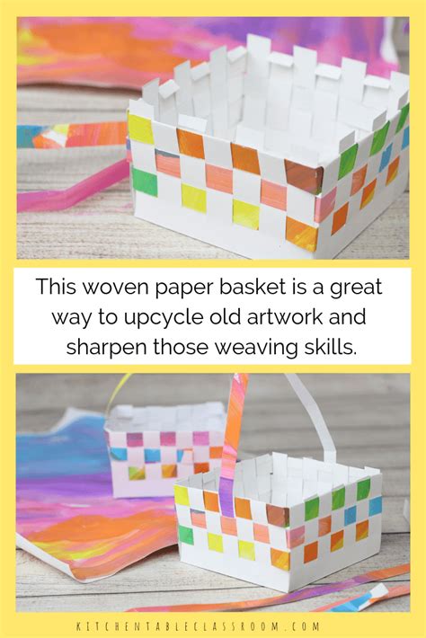 How to Make a Paper Basket- Paper Basket Weaving - The Kitchen Table ...