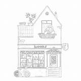 Store Coloring Page sketch template
