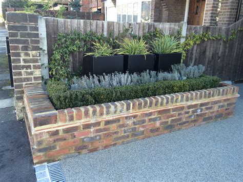 Raised Brick Bed with Buxus Hedge and Lavender