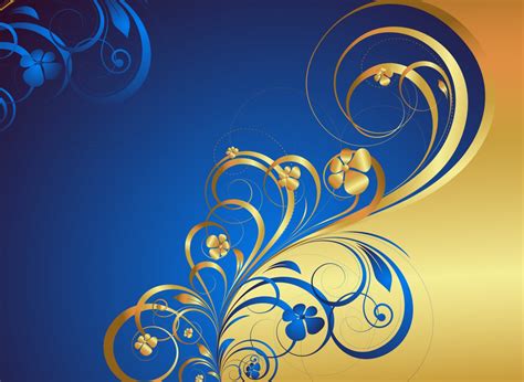 Blue and Gold Background-Digital Immediate Download-ClipArt-Art Clip ...