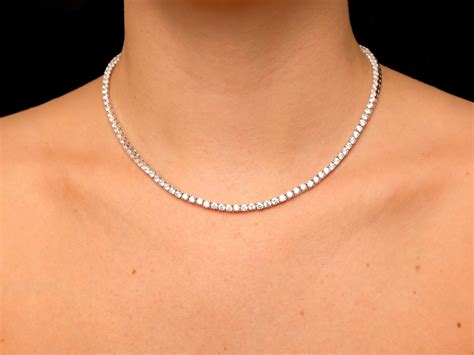 Tennis Chain Necklace 3mm / 4mm 13.75-78.00TCW Round Created Pink Diamond 925 Solid Sterling Silver