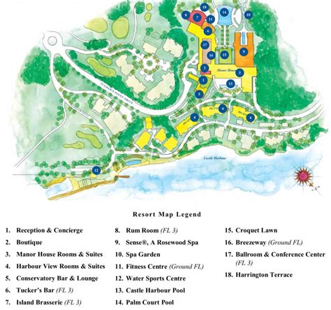 Resort Map | Rosewood Bermuda | Bermuda