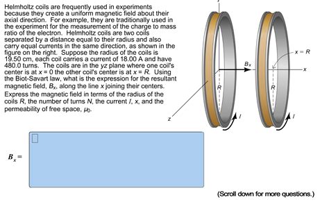 Solved Helmholtz coils are frequently used in experiments | Chegg.com