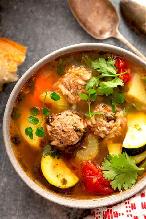 Albondigas Soup Recipe (Mexican Meatball Soup) | Lemon Blossoms