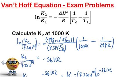 Van't Hoff Equation Exam Problems! (Thermodynamics) - YouTube