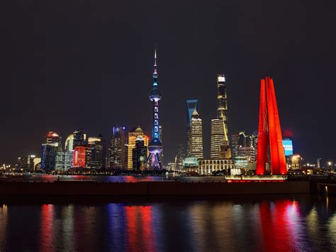 Beautiful Night View Landmark Lujiazui Shanghai 5K Preview ...