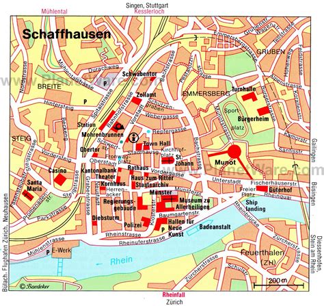 Rheinfall Switzerland Map