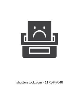 Complaint Box Vector Icon Filled Flat Stock Vector (Royalty Free ...