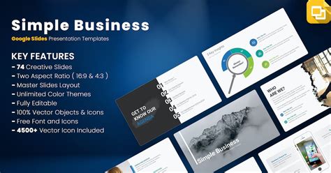 Simple Business Google Slides Templates Incl. minimal & clean - Envato ...