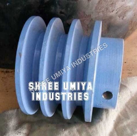 Ad Grey & Blue C.I Solid V Belt Pulley at Best Price in Ahmedabad | Shree Umiya Industries