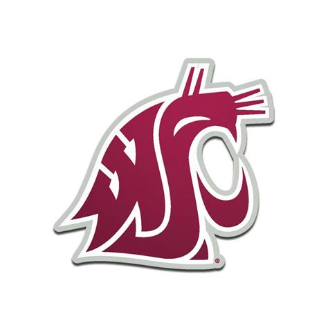 Washington State Cougars Metallic Freeform Logo Auto Emblem | College ...