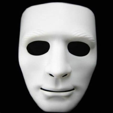 New Funny Cosplay Halloween Men Full Face White Mask Party Costume Prop ...