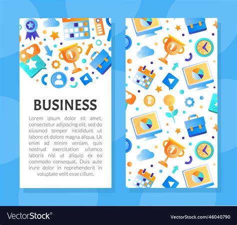 Business card template design finance Royalty Free Vector