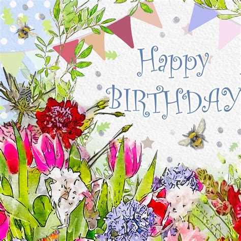 Happy Birthday Flowers Cards