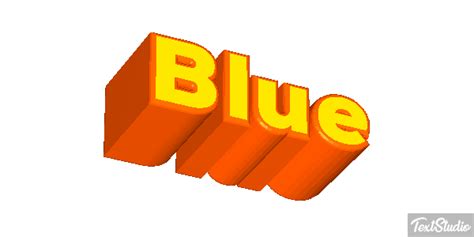 Blue Word Animated GIF Logo Designs