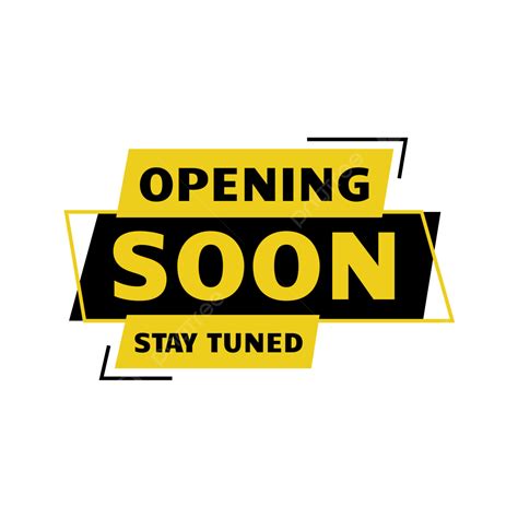 Opening Soon Banner Vector Hd Images, Opening Soon Template Design Png ...