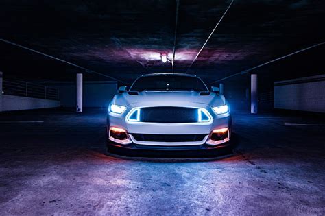 HD wallpaper: Neon lights, Sports car, 5K, Ford Mustang | Wallpaper Flare