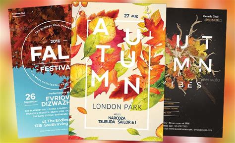 Top 25 Autumn Flyer Templates Collection - Download for Photoshop