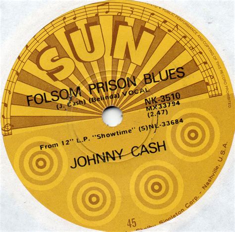 Johnny Cash - Folsom Prison Blues (1970, Vinyl) | Discogs