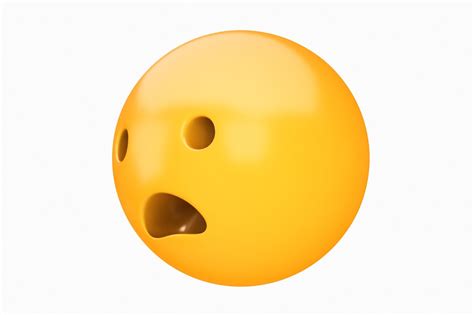 Emoji Frowning Face with Open Mouth | CGTrader