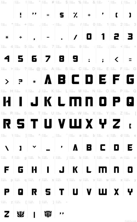 Transformers font | Fonts2u.com