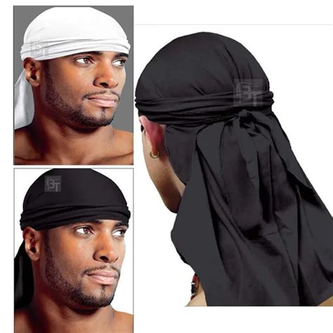 New Fashion Elegant Spandex King's Durag Biker Head Wrap Skullcap ...