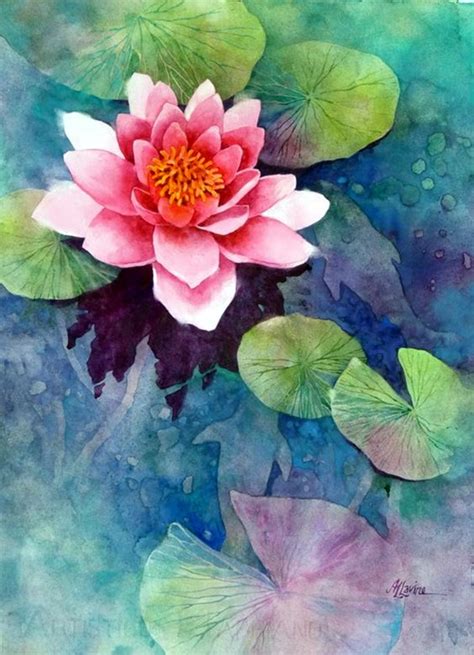 40 Peaceful Lotus Flower Painting Ideas - Bored Art