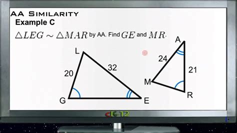 Triangle AA Similarity: Examples (Basic Geometry Concepts) - YouTube