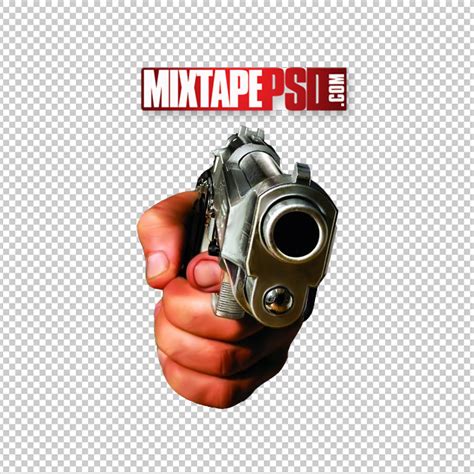 Hand Holding Gun Template 3 - Graphic Design | MIXTAPEPSDS.COM