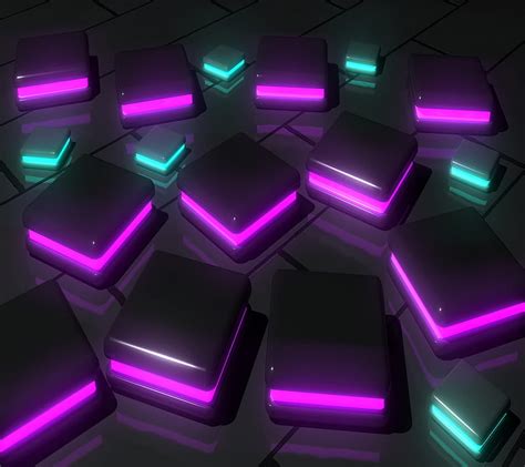 Neon cubes, coloring, cubes, neon, HD wallpaper | Peakpx